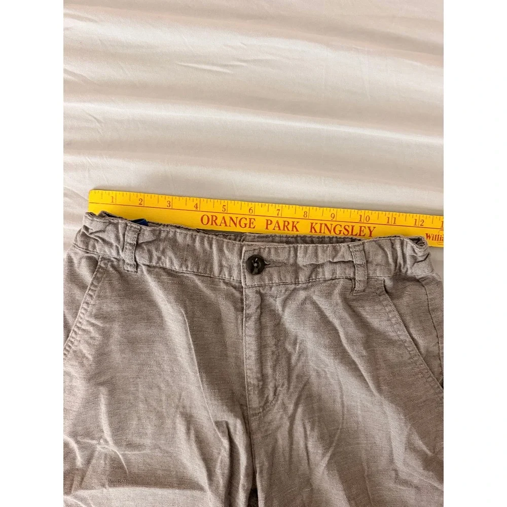 Old Navy Boys Size 14 Regular Gray Khaki Stretch Chino Shorts Heathered Brown